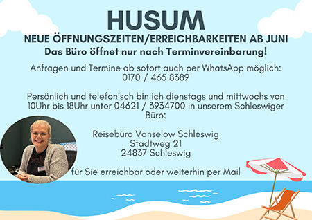 Erreichbarkeit Reisebüro Vanselow Husum